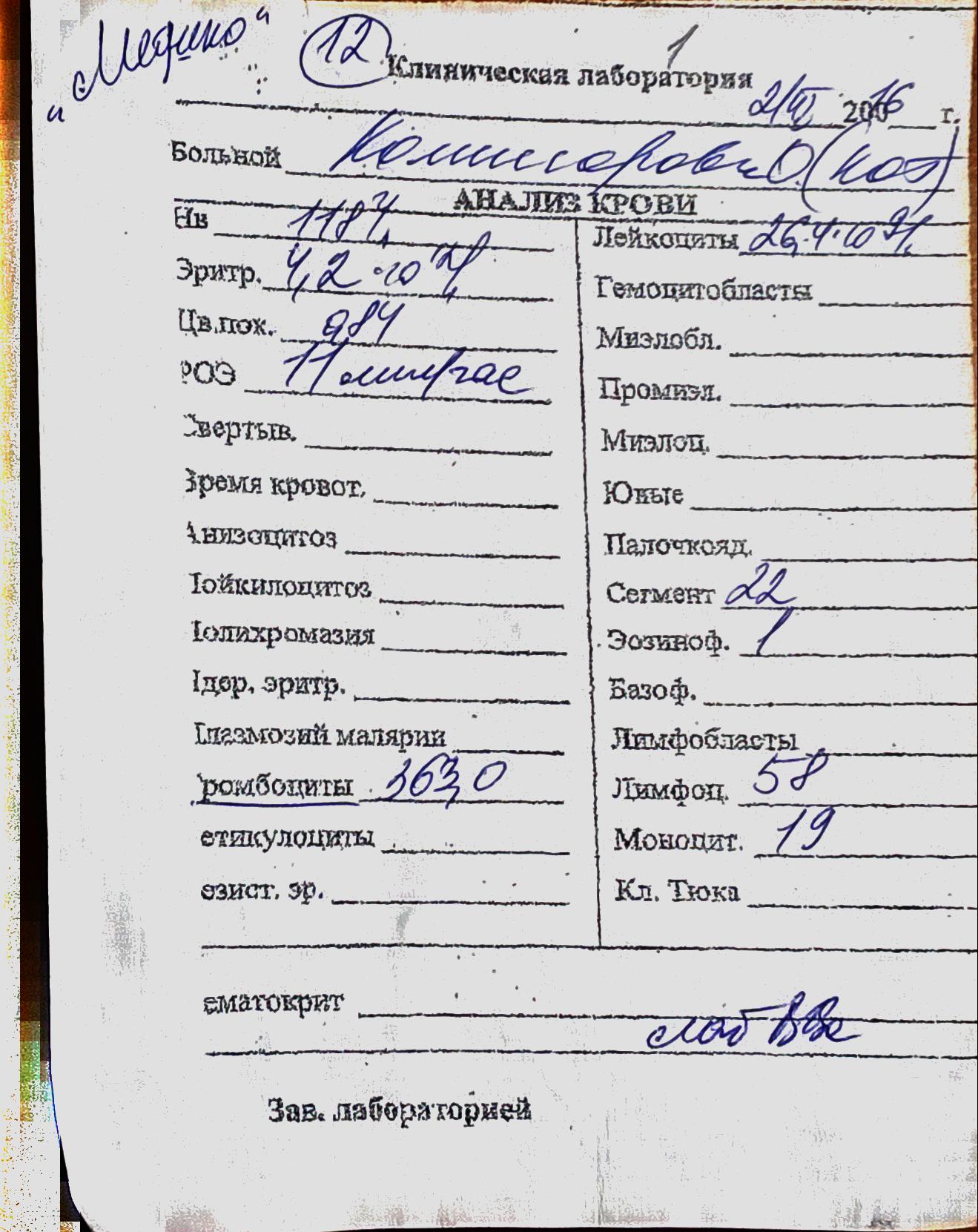Общий анализ крови - свидетель нарушений в организме 52 Общий анализ крови - свидетель нарушений в организме 99